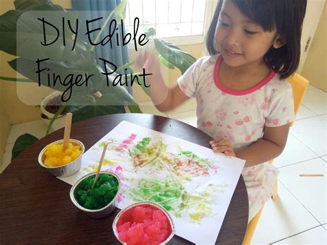 Diy Homemade Finger Paint Edible