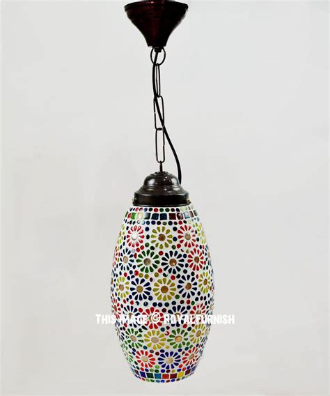 Flower Carved Mosaic Glass Turkish Pendant Lighting Lamp Royalfurnish Com
