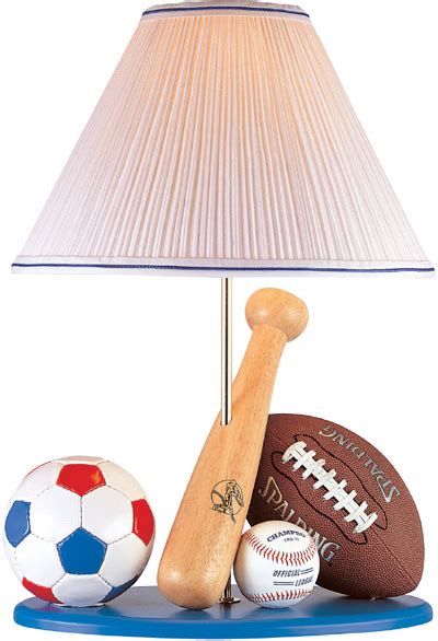 Looking for sports themed nursery décor? Baseball, soccer, football All Sport lamp for boy's room ...