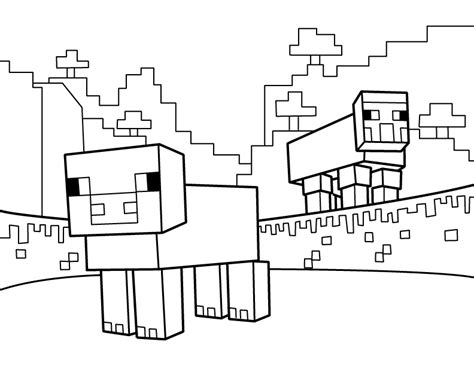 Minecraft Village Coloring Pages To Download And Print For Free