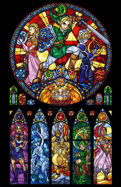 Ocarina Of Time The Seven Sages Stained Glass By Nenuiel Ocarina Of