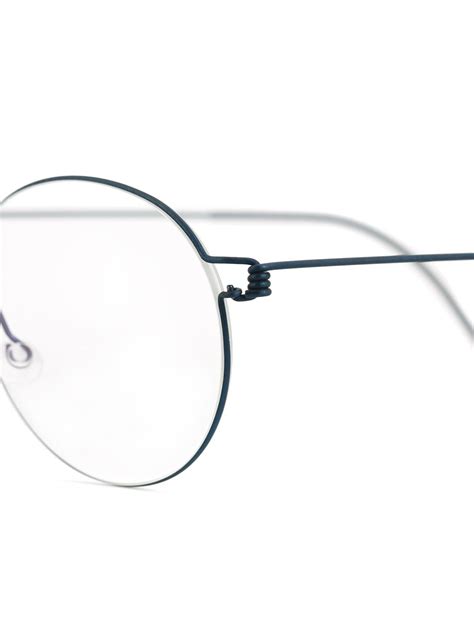 lindberg round frame glasses farfetch