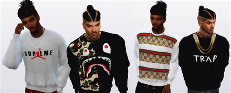 Xxblacksims Urban Sweat Shirts And Joggers Recolor Sims 4 Male All In