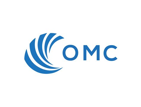 Omc Letra Logo Diseño En Blanco Antecedentes Omc Creativo Circulo