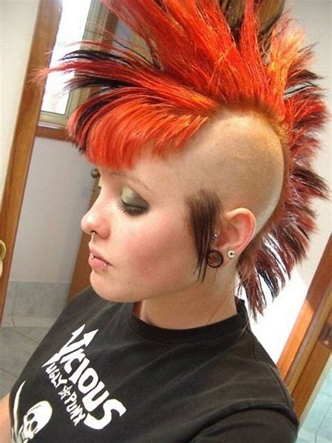 Mohawk Girl Edgy Short Hair Short Hair Styles Pelo Mohawk Red Pixie