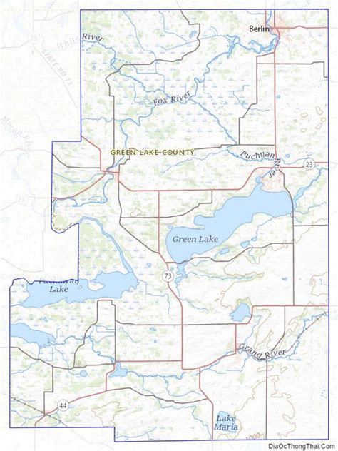 Map Of Green Lake County Wisconsin Địa Ốc Thông Thái