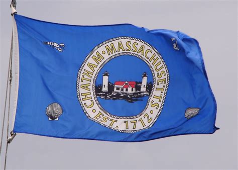 The Official Flag Of The Town Of Chatham Massachusetts Featuring