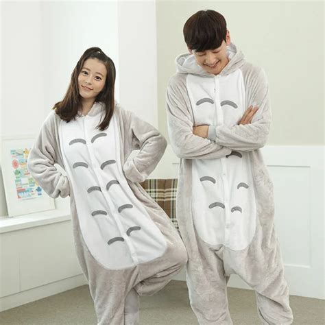 Wedtrend Cute Baymax Totoro Unisex Warm Flannel Hoodie Pajamas Costume