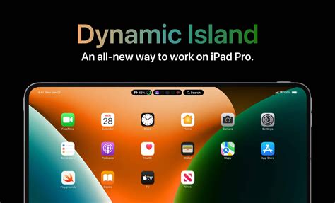 Concept Iphone 14 Pro Dynamic Island For Ipad Pro Imagines The Spaces