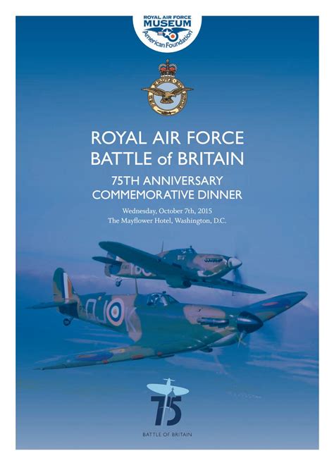 Rafmaf Battle Of Britain 75th Anniversary Commemorative Dinner By