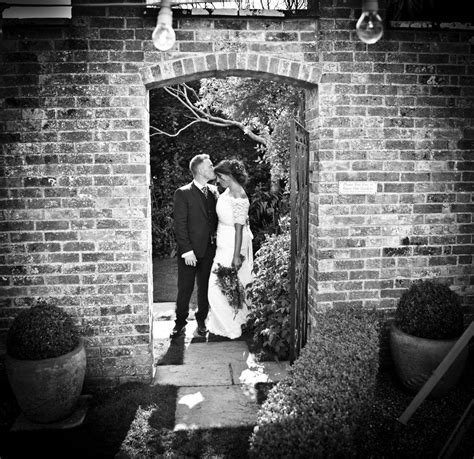 Bride Groom Framed Doorway Bricks Professional Wedding Photographer
