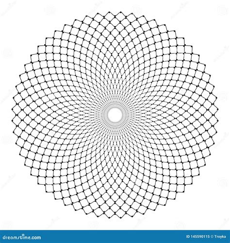Circle Geometric Pattern Design Element Stock Vector Illustration Of