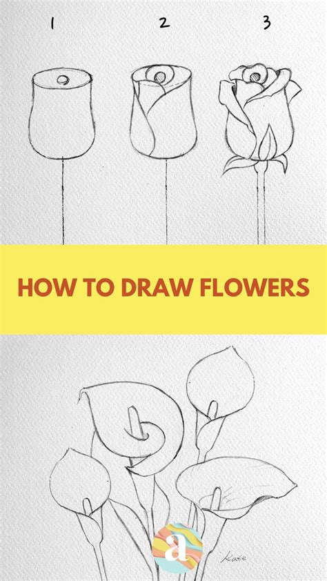 How To Draw Flowers For Beginners With Pictures Step By Step