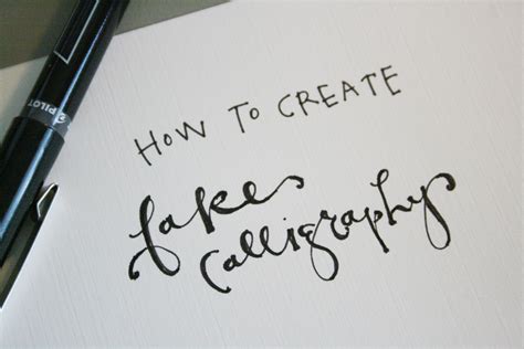 How To Create Fake Calligraphy Jones Design Company