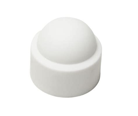 M6 6mm White Domed Plastic Nut Bolt Cover Caps 10mm Spanner Size