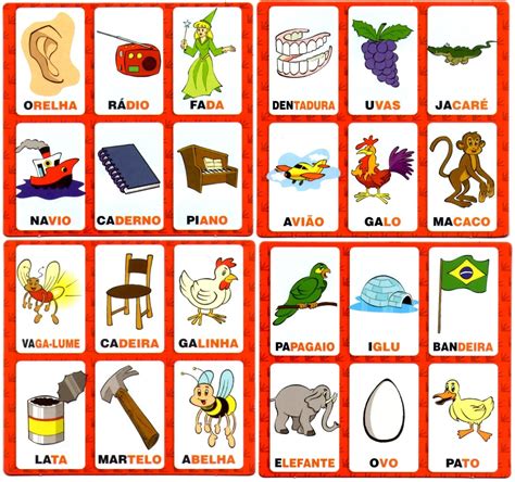 Jogos Para Alfabetizar Bingo Dos Sons Iniciais Atividades Escolares