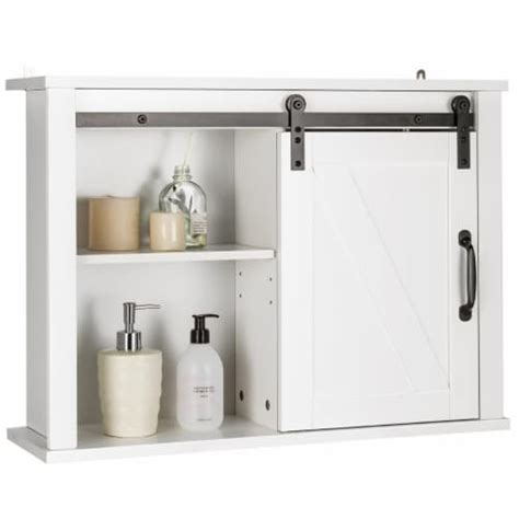 Bathroom Wall Bathroom Storage Cabinet W 2 Adjustable Shelvesandsliding