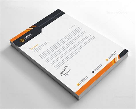 Stylish Business Letterhead 000575 - Template Catalog