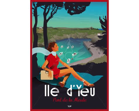 Affiche Doz Ile Dyeu Port De La Meule