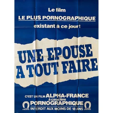 Une Epouse A Tout Faire Affiche De Film Porno 120x160 Cm 1982 Carole Pié Eur 37 79