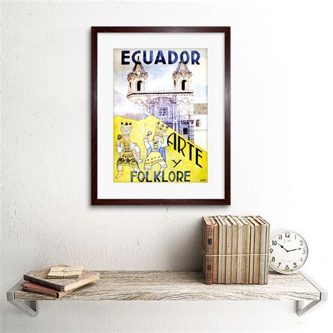 Travel Ecuador Art Folklore South America Framed Wall Art Print Ebay