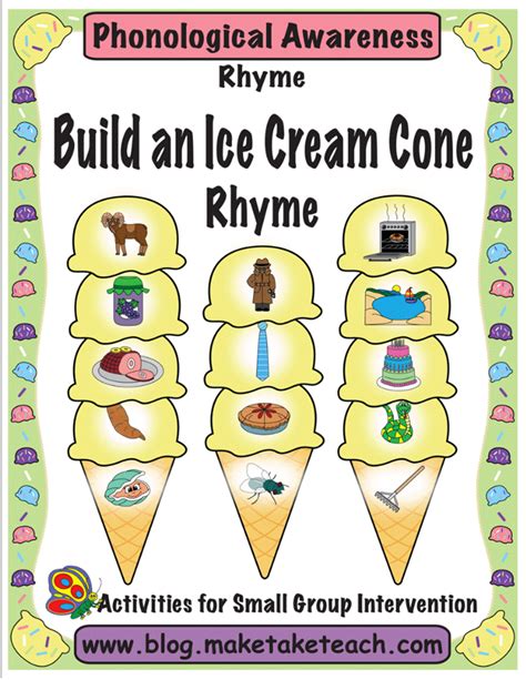 Ice Cream Scoops Rhyme Rhyming Activities Rhyming Activities