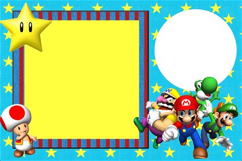 Tarjetas De Cumpleaños Para Imprimir Mario Bros