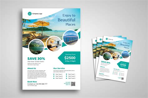 Flyer Template Travel Holiday Ui Creative