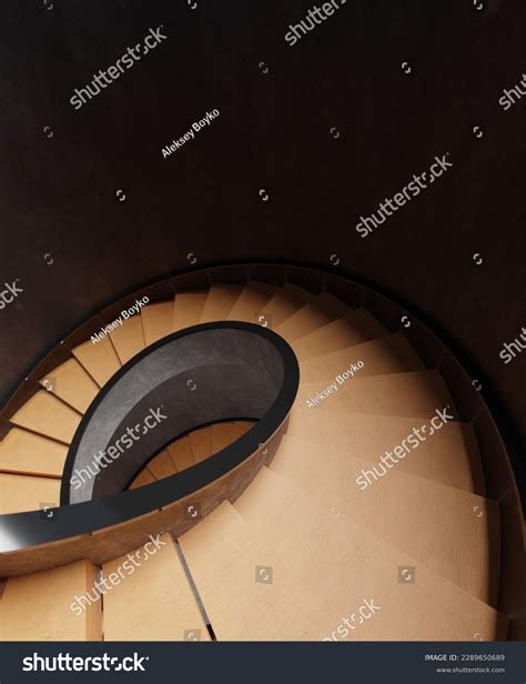 Spiral Staircase Top View 3d Rendering Stock Illustration 2289650689