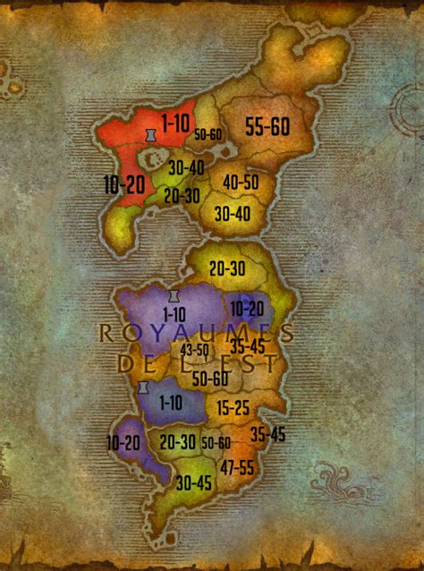 32 Wow Classic Zone Level Map Maps Database Source