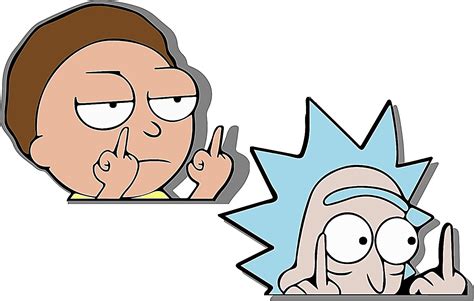 Buy Selling Uniqnessuniq Rick And Morty Middle Fingers Morty Slap Rick