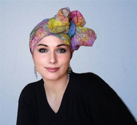Carnival Floral Turban Hat Alopecia Scarf Chemo Hat Blue Etsy