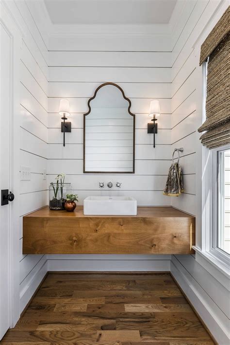 Fabulous Farmhouse Style Powder Rooms Save Space With Cozy Country