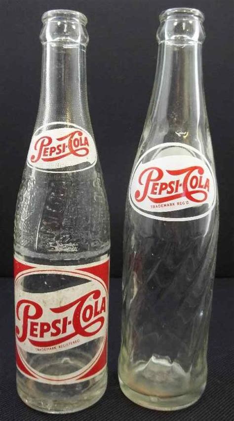 Bottles 2 X Vintage 1950s 8 Oz Pepsi Cola Bottles Was Sold For R55