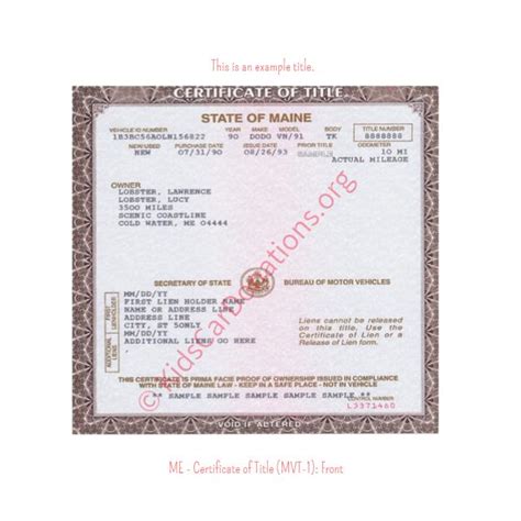 Maine Vehicle Titles | Kids Car Donations