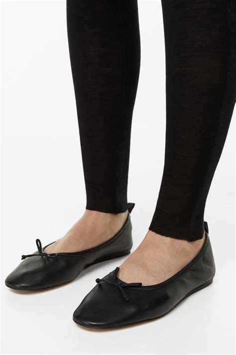 Big On Balletcore Handm Leather Ballet Flats Best New Arrivals From H