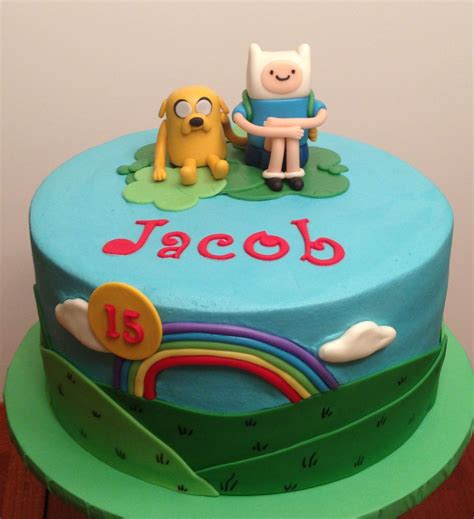 Adventure Time Cake Buttercream W Fondant Decor Cupcake Birthday Cake