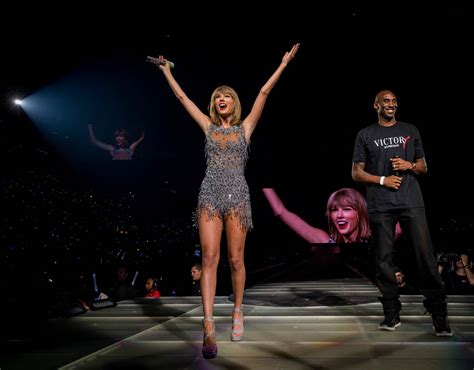 Taylor Swift Presented Banner At Staples Center By Kobe Bryant During