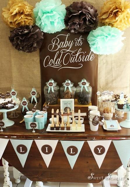 Hot Cocoa Bar Party A Delicious Chocolate And Pale Blue Themed Party By