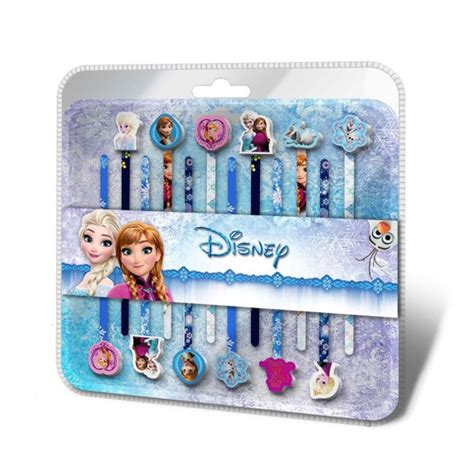 Disney Frozen 12pc Pencil And Eraser Topper Set 8435333891957 Character Brands