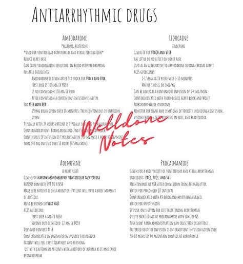 Antiarrhythmic Medication Study Guide Etsy Medical School Nursing