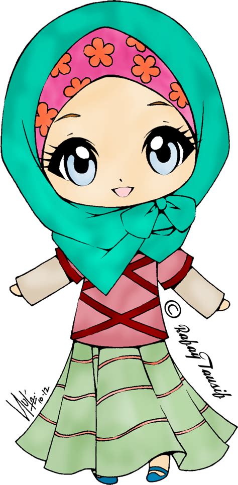 Download Muslim Girl Clipart - Cute Cartoon Muslimah Girl - Png Download Png Download - PikPng