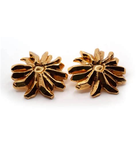 Christian Lacroix Flower Earrings Gadelles Vintage