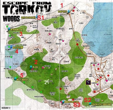 Woods Map Tarkov Map Genie