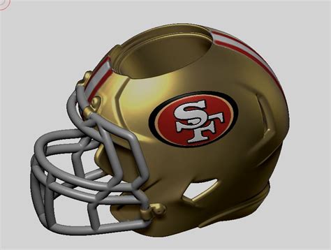 Stl File Nfl San Francisco 49ers Helmet・model To Download And 3d Print
