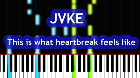 Jvke This Is What Heartbreak Feels Like Piano Tutorial Youtube