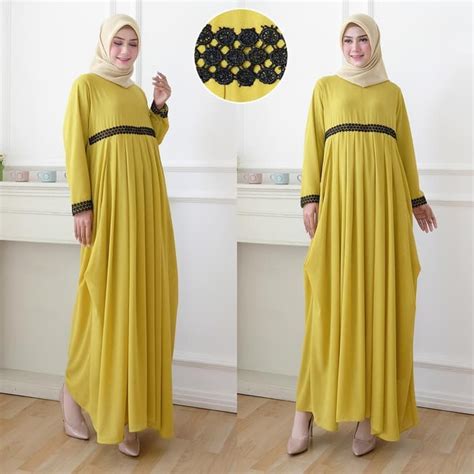 Atau pilihan lain adalah paduan warna oranye pink dan biru. Gamis Lemon Cocok Dengan Jilbab Warna Apa - Gamis Set ...