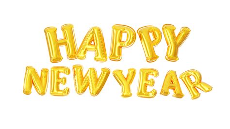 Luxury Happy New Year Balloon 3d Gold Color 16586349 Png