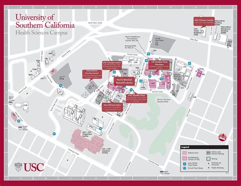 Usc Campus Parking Map Cities And Towns Map