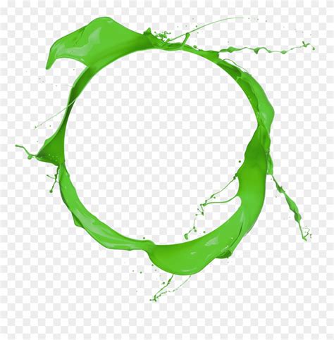 Green Paint Splatter Png For Kids - Color Splash Circle Png Clipart